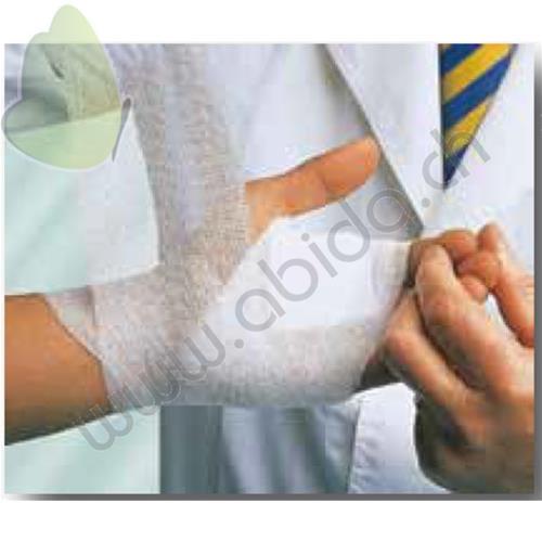 Fisiogauze "E" (12 cm x 4 m tendue) - Bandage monoextensible blanc (Extensibilité 80%) Spécifiés pour la fixation des tablettes de médicaments et couvertures sur onguents - Douce perméable à l'air (la boîte contient 20 pc.)  