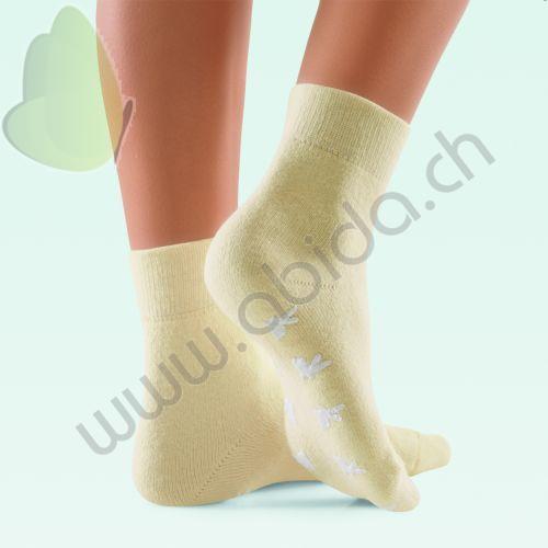 SCALDAPIEDI - TAGLIA L - COLOR BLU - CLIMACare® - Una composizione lana-angora molto calda e resistente. Ideale in caso di disturbi del sonno a causa di piedi freddi. Inserti antiscivolo per camminare sicurI